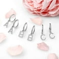 thumbnail image 5 of Turandoss Initial Hoop Earrings for Women 14K Gold Plated Personalized Letter A-Z Cz Huggie Dangling Hypoallergenic Jewelry Birthday Gifts for Women Teen Girls, 5 of 8