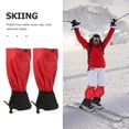 thumbnail image 3 of WORGEOUS Outdoor Waterproof Windproof Gaiters Leg Protection Guard for Skiing Hiking Climbing Moutaineering (Red), 3 of 8