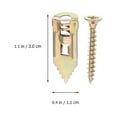 thumbnail image 2 of COMPUKAS 10Pcs Golden Metal Drywall Anchors Self Tapping Screws for Secure Fixing on Plasterboard Walls, 2 of 8