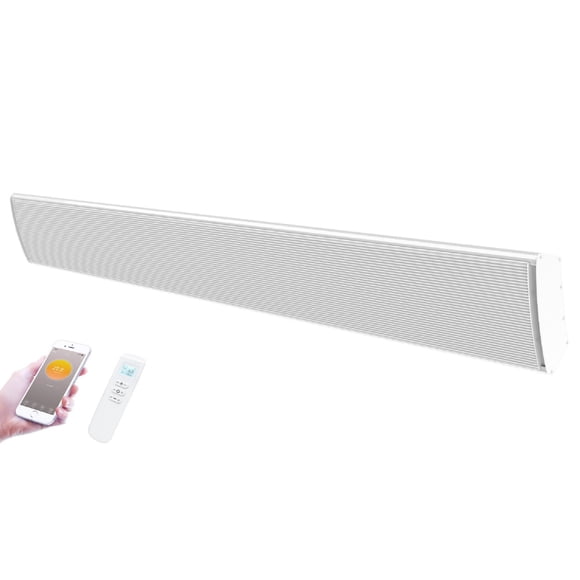 Wexstar Ultra 3000W-240V White Wall/Ceiling Infrared Heater with w/Built-in Thermostat Wi-Fi Smart Phone connection and Remote Control