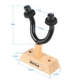 thumbnail image 3 of Guitar Wall Mount Hanger Metal Rack Hook W/ Rubber Sheath Wooden Base for Guitar Bass Violin Mandolin Ukulele Instrument Easy to Install, 3 of 6