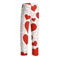 thumbnail image 5 of Fgvctg Mens Valentine's Day Pajamas Lover Sleepwear Wide Leg Pajama Heart Print High Waisted Pjs Pants Oversized Spring Drawstring Lounge Pants with Pockets Vermilion L, 5 of 6