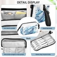 thumbnail image 4 of Nylon Fish Mouth Pencil Case with Large Capacity Zipper Pencil Pouch Blue Sea Turtle Pattern Pencil Bag Organizers, 4 of 7