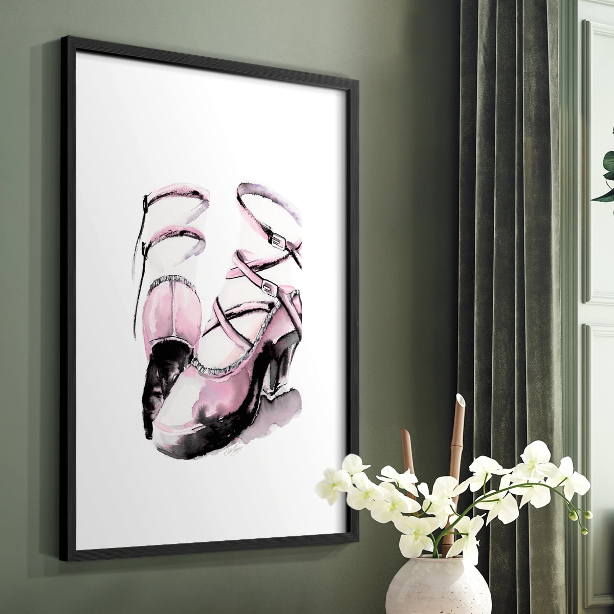 Strappy Platform in Paper Solid Wood 16 x 20 Framed Print