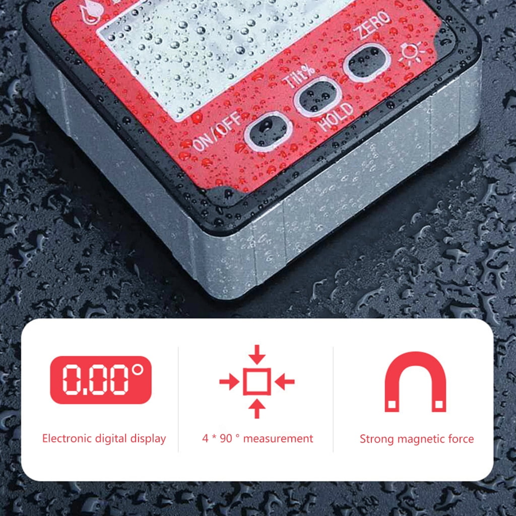MOMOJIA Electronic Protractor Digital Inclinometer 0-360 Digital Bevel-Gauge Angle Gauge