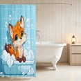 thumbnail image 3 of Erosebridal Fox Shower Curtain 72Wx84L for Boys Girls, Bubble Bath Waterproof Bathroom Shower Curtain, 3 of 5