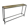 thumbnail image 2 of Aurelia 48" Console Sofa Table Antique Bronze Tray Top Aluminum Black Iron Frame, 2 of 7