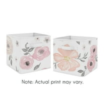 Watercolor Floral Fabric Storage Bin by Sweet Jojo Designs