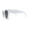 thumbnail image 3 of Womens Squared Butterfly Oversize Cat Eye Retro Sunglasses White Black, 3 of 4