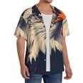 thumbnail image 2 of Yiaed American Bald Eagle A Print Mens Casual Wrinkle Free Shirts Short Sleeve Button Down Summer Stretch Dress Shirt-X-Large, 2 of 5
