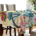 thumbnail image 3 of YAZAOO Square Tablecloth Enjoy Your Bicycle Pattern Tableclothes, 3 of 9