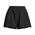 thumbnail image 2 of Only Moment Womens Lightweight Shorts Polyester,Spandex High Waisted Work Travel Pants with Pockets Stretchy Business Casual Slacks Yoga Shorts with Pockets Black,XL, 2 of 5