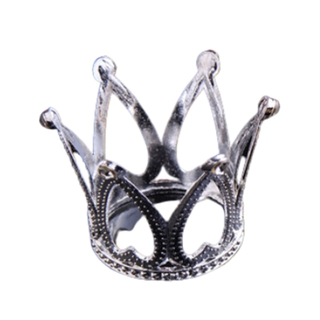 Naiovety Coronas de aleación de bajo mantenimiento y reutilizables para cumpleaños: disfrute de una durabilidad duradera con facilidad Herramientas y accesorios para hornear Forma de amor plata