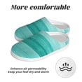 thumbnail image 6 of Fotbe Teal Turquoise Pattern Women's Fuzzy Curly Fur Memory Foam Loafer Slippers Indoor Outdoor Slippers Winter Home Shoes-46/47, 6 of 7