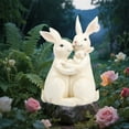 thumbnail image 4 of Bunny Family Figurine,Resin Rabbits in Love,Cute Easter Bunny Decor for Spring Home,Farmhouse Tabletop Ornament,Rabbit Sculpture Decorations for Living Room Bookshelf Desk Table Yard Garden Decor, 4 of 9