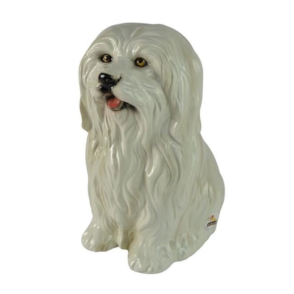 Three Star Import & Export BC210 12 in. White Maltese Capodimonte Figurine
