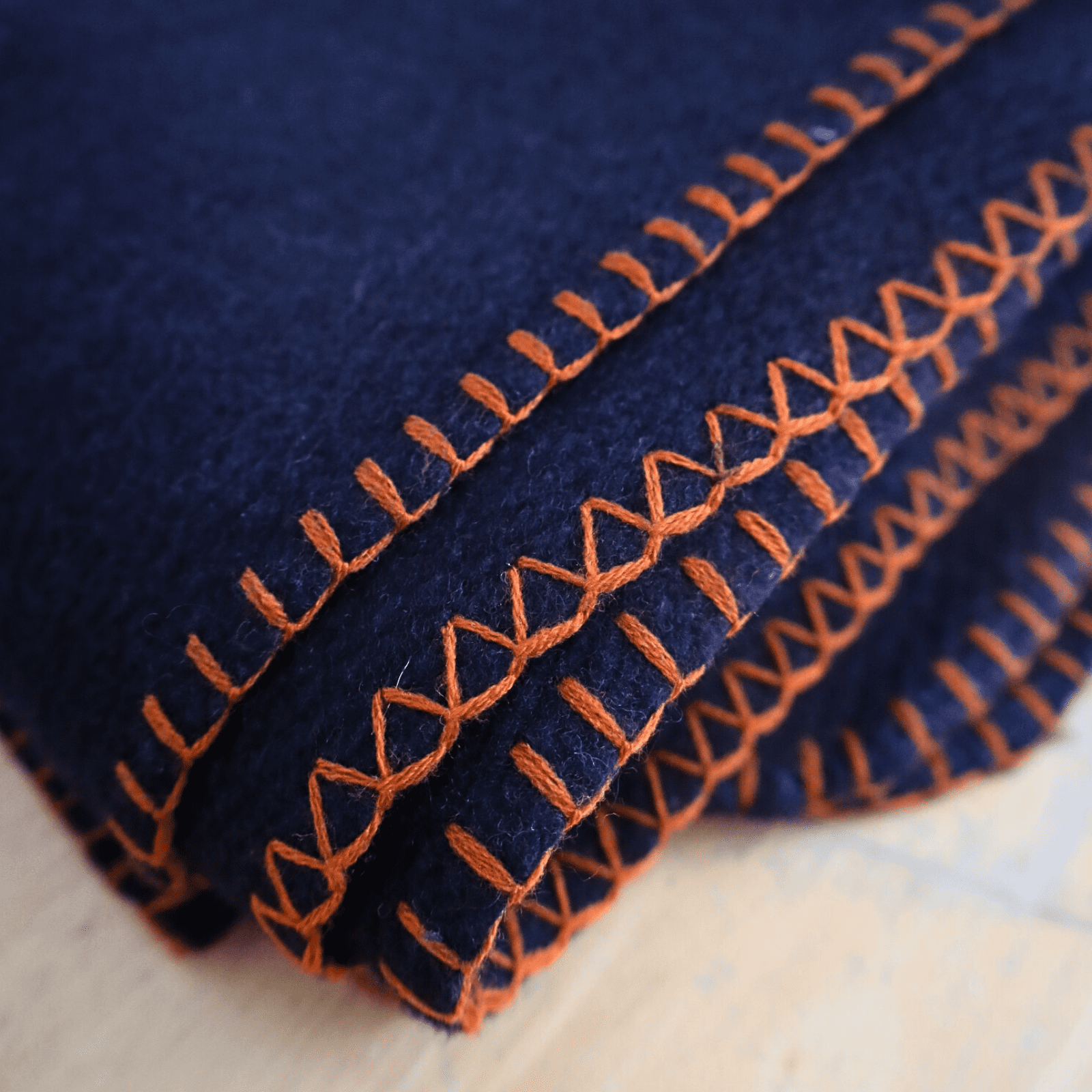 ASR Outdoor 5lb Navy Blue Wool Blanket Camping Survival Gear, 64 x 84 Inches