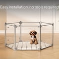 thumbnail image 2 of Abbracc Metal Transparent Pet Fence, No-Install Indoor Dog Cage, 2 of 3