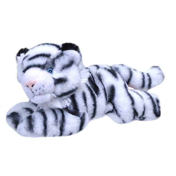 Wild Republic EcoKins Mini White Tiger Stuffed Animal 8 inch, Eco Friendly Gifts for Kids, Plush Toy, Handcrafted Using 7 Recycled Plastic Water Bottles, 8 Inches