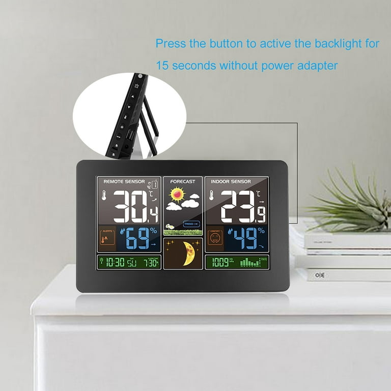 Indoor Outdoor Thermometer Hygrometer with Sensor Wireless Weather
