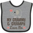 thumbnail image 3 of Inktastic My Grammy and Grampy Love Me Boys or Girls Baby Bib, 3 of 4