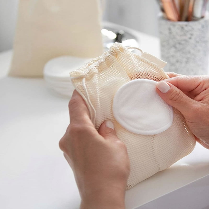 20 Soft Terry Cotton Reusable Face Wipes, Facial Cleansing Makeup Wipes for Face and Eye Make Up Remover Includes Laundry Bag - Walmart.com