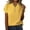 Yellow, variant on UAMVSH Plus Size Tops for Women Short Sleeve Tunic Shirts Textured Casual Button V Neck Oversized T-Shirt Summer Clothes