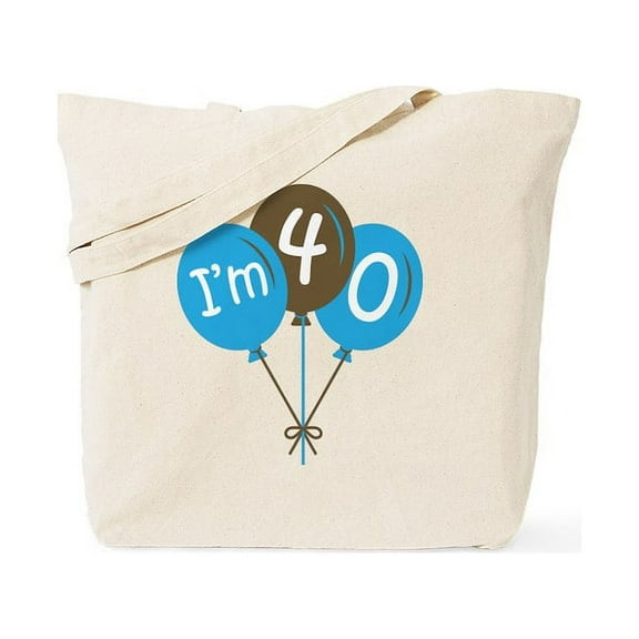 CafePress - 40Th Birthday Balloon Tote Bag - Unisex Canvas Tote Bag, Beige, 1-Piece