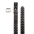 thumbnail image 4 of Snap On Silver Star and Circle Studded Cowhide Leather Belt, 4 of 5