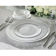 thumbnail image 4 of OCCASIONS 240 Pieces Pack,(120 Guests) Heavyweight Premium Wedding Party Disposable Plastic Plates Set -120 x 10.5'' Dinner + 120 x 7.5'' Salad / Dessert (Diamond White & Silver), 4 of 6