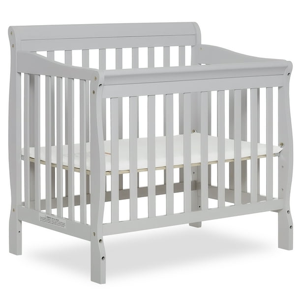 Dream On Me Aden 4in1 Convertible Mini Crib, Mystic Gray Walmart