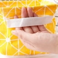 thumbnail image 3 of Cesta de almacenamiento plegable con diseño de patrón de jardín, tela duradera de algodón y lino, revestimiento impermeable que protege contra la humedad, 3 of 7