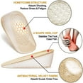 thumbnail image 4 of 2 Pairs Gel Height Increase Insole, Invisible Heel Lift Inserts, Elastic Shock Absorption Pads 3 Heights for Men, 1.5CM, 4 of 7