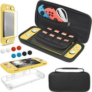 Carrying Case Plus Protective Case Cover and Screen Protector for Nintendo Switch Lite, Portable Carrier Travel Bag