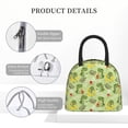 thumbnail image 4 of Honeii Cute Dinosaurs Cartoon Print Insulated Lunch Bag Women Reusable Lunch Box with Pocket for Work Picnic Travel -One Size, 4 of 6