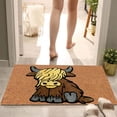 thumbnail image 4 of Felpudo Con Tema De Vaca Felpudo De Entrada Alfombra De Bienvenida Con Alfombra De Cocina Personajes Divertidos Que Se Asoman Por La Puerta Alfombra, 4 of 7