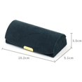 thumbnail image 5 of Caja de joyería arqueada de primera calidad, bolsa de almacenamiento de joyas portátil de viaje, caja de almacenamiento de joyas para aretes y pulseras, azul oscuro, 5 of 5
