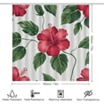 thumbnail image 2 of Shower Curtain sets and Bath Mat Set, Green Leaves Pattern Printed on Shower Curtain Set with Rugs and Accessories, Suitable for Small Bathroom Gym Guest Bath, 72 x 72 inches, 2 of 8