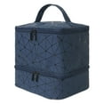 thumbnail image 1 of Estuche organizador de esmalte de uñas, caja de almacenamiento portátil con asa para manualidades, organizador de almacenamiento de suministros cosmét Azul oscuro, 1 of 8