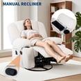thumbnail image 4 of Electric Massage Recliner Chair, 3-in-1 Heated Vibration 360° Swivel Rocker with Storage Pockets for Living Room & Bedroom, 4 of 8