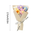 thumbnail image 2 of Crochet Flower Bouquet Kit, Handmade Knitted Puff Roses Daisies Artificial Flowers for Girls Birthday Gifts, Valentines, Mothers Day, Graduation, Home Decor, 2 of 2