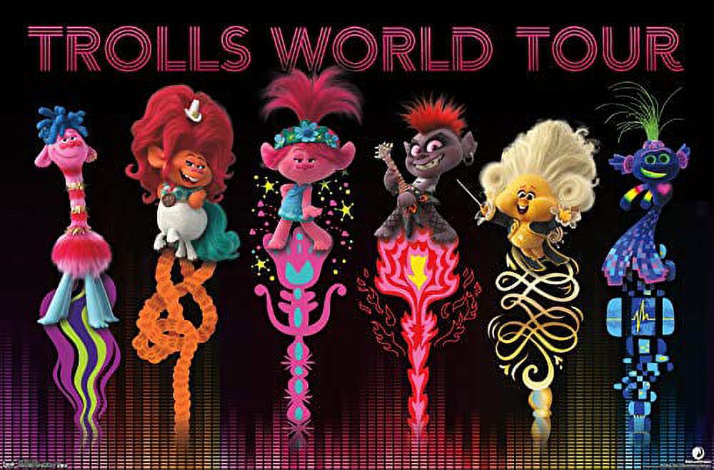 8.25 x 11.75 Mounted Print - DreamWorks Trolls: World Tour - Group Poster