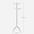 thumbnail image 4 of SONGMICS 2-Tier Clothes Drying Rack, 72-Inch Folding Laundry Drying Rack with 3 Rotatable Arms for Hangers, 24 Clips, Stainless Steel, for 27 Pieces of Clothes, White and Silver, 4 of 4
