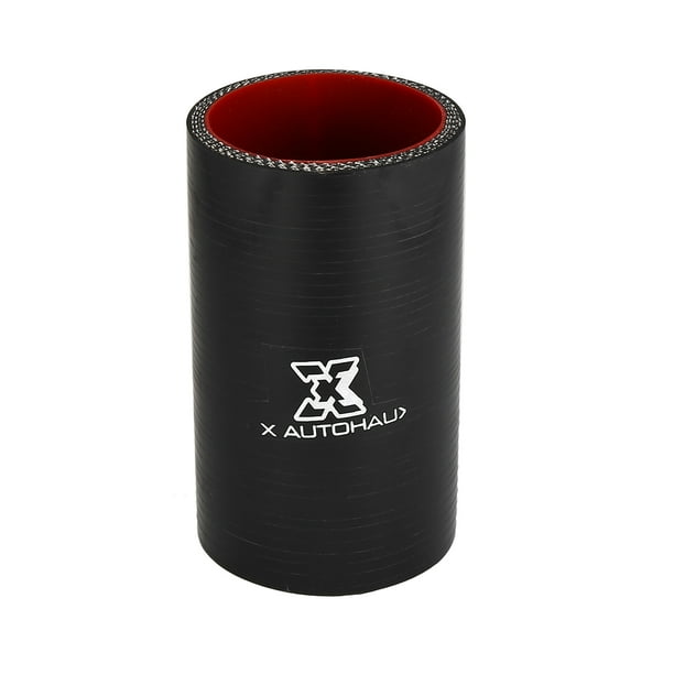 50mm 1.97" ID Coche Recto Siliciona Manguera Acoplador Tubo Negro Rojo