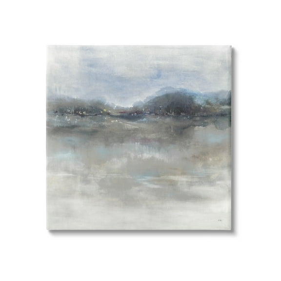 Stupell Industries Quiet Distant Landscape Misty Water Reflection Painting Gallery Wrapped Canvas Print Wall Art, Design by K. Nari