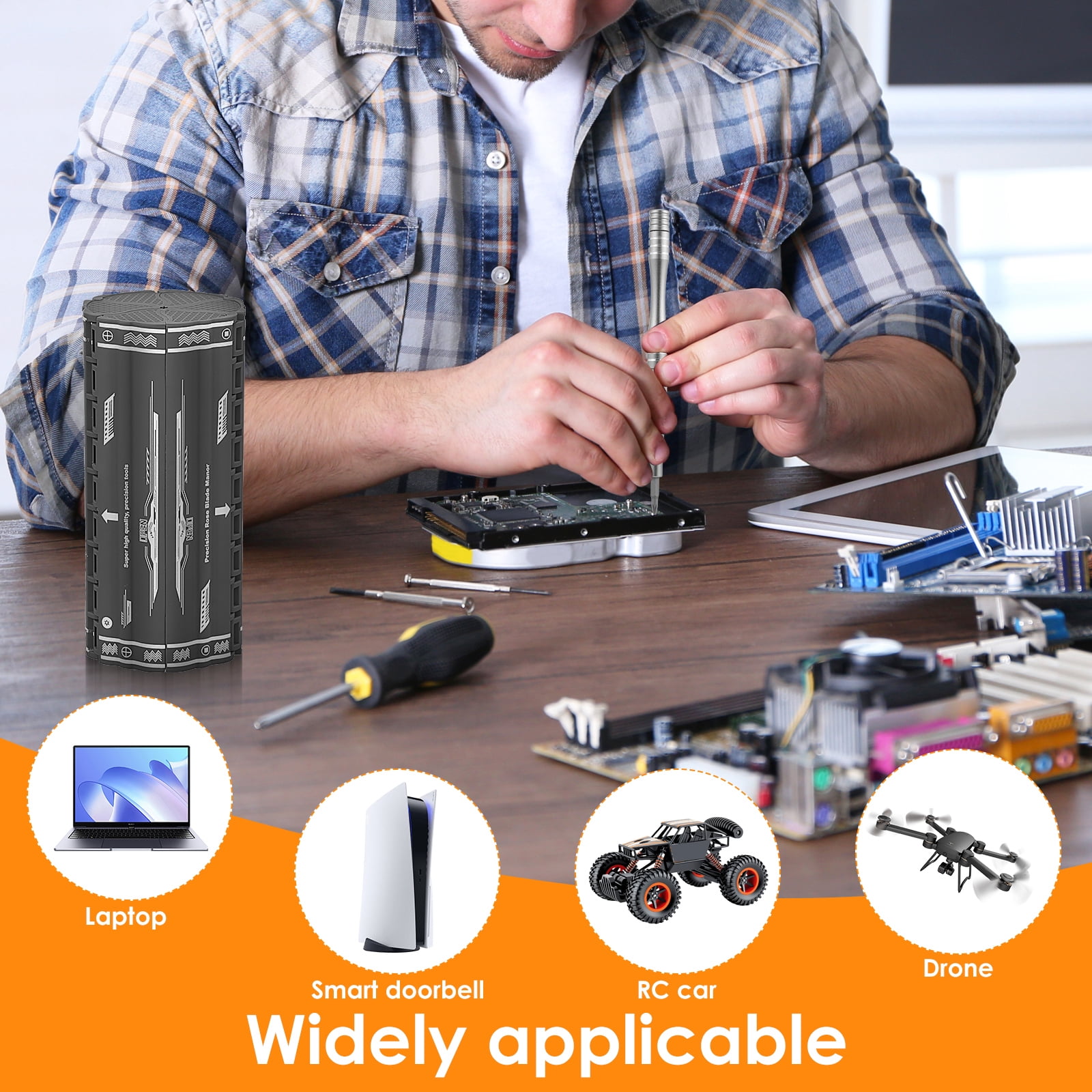 Ikoopy 128 in 1 Precision Screwdriver Set with Magnetic Bits and Pad Multi Function Repair Tool Kit for Phone Computer Watch Laptop Jewelry Toys and Small Household Appliances
