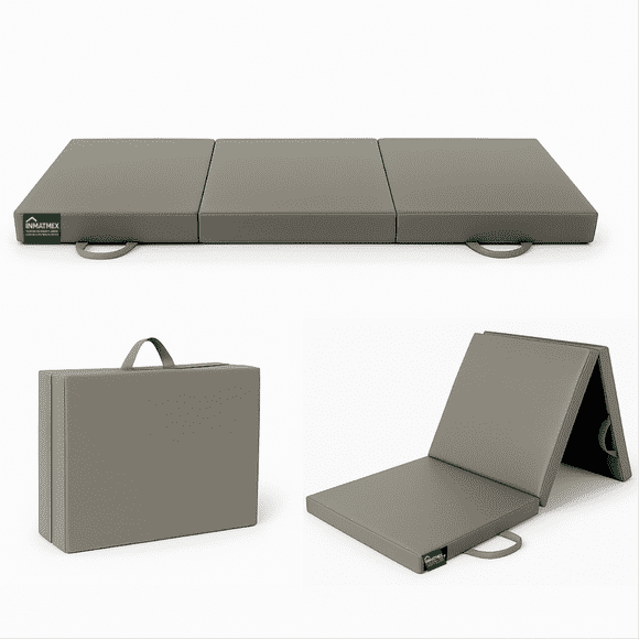 COLCHONETA TRIPLE PLEGABLE PORTATIL 60 CM X 180 CM COLOR GRIS INMATMEX