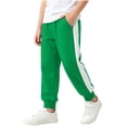 thumbnail image 2 of Nekdswn Boys Sweatpants 100% Cotton Fleece Lined Jogger Pants Kids Side Stripe Athletic Joggers Loose Casual Elastic Waist Sweats Pants, 2 of 8
