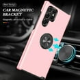 thumbnail image 2 of for Samsung Galaxy S22 Ultra Case with Ring Holder Military Grade Protective Magnetic Case-Pink, 2 of 6