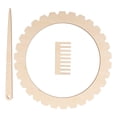 thumbnail image 1 of QUMIIRITY 3Pcs Weaving Loom Kit Square Wood Hand Knitting Board Portable Crafting Tool For Diy Projects 1Set, 1 of 8